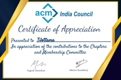 Certificate of Appreciation - Tilottama